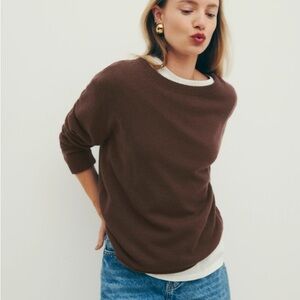 NWT Reformation Cashmere Brown Boyfriend Sweater